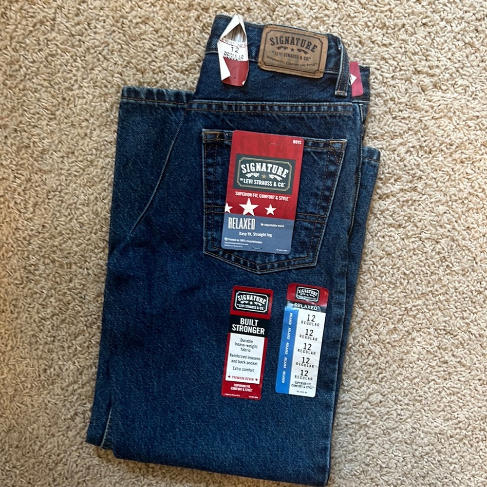 Levi’s Levi Strauss relaxed straight leg boy jeans 100% cotton boys